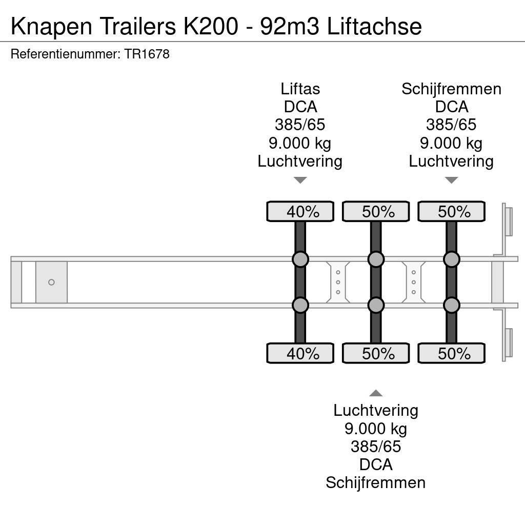 Knapen Trailers K200 - 92m3 Liftachse Walking Floor semi-remorci