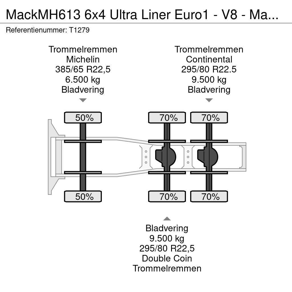Mack MH613 6x4 Ultra Liner Euro1 - V8 - Manual - PTO - Autotractoare
