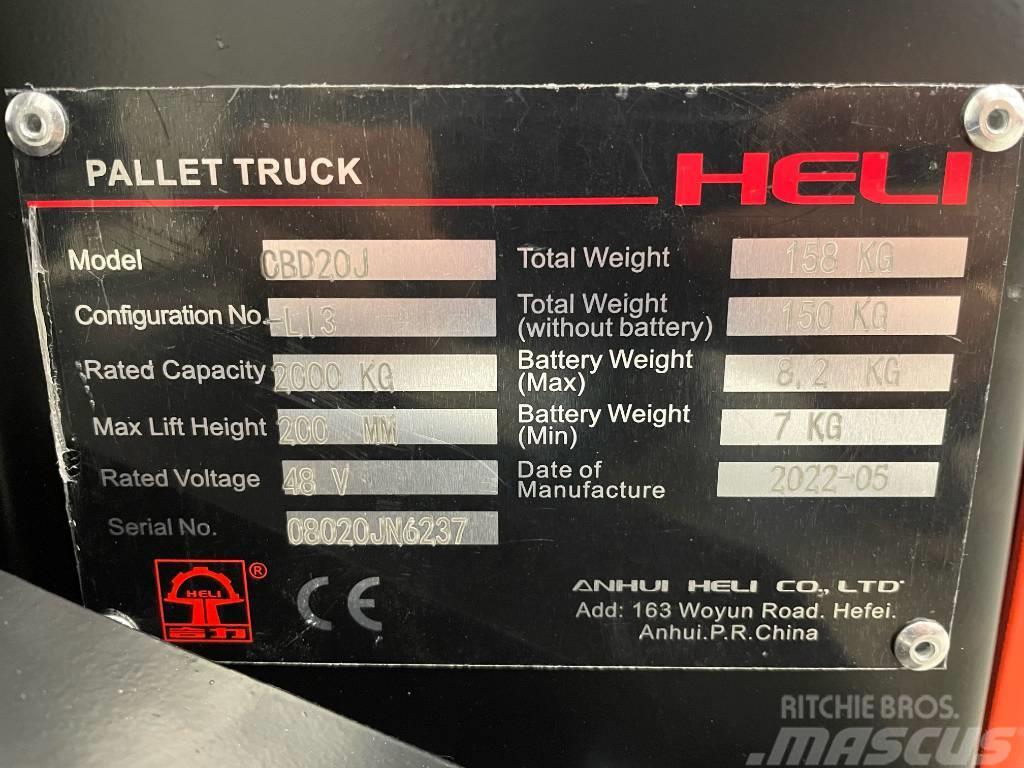 Heli CBD20J-LI3 - 2,0 tonns palletruck (PÅ LAGER) Transpaleta manuala