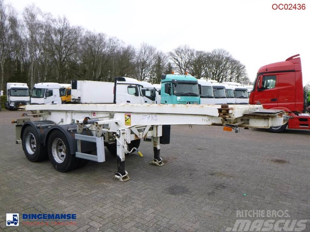 Robuste Kaiser 2-axle container chassis 20 ft. + tipping Semi-remorca Basculanta