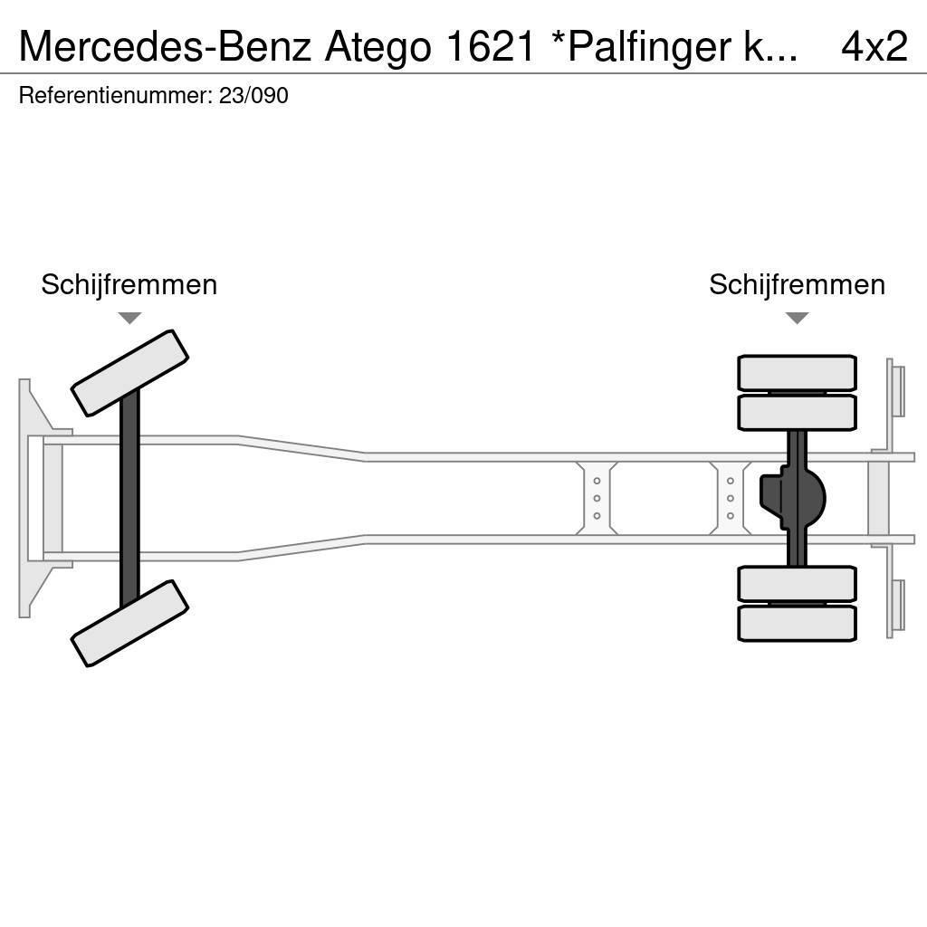 Mercedes-Benz Atego 1621 *Palfinger kraan*Containersysteem*lucht Camion cu carlig de ridicare
