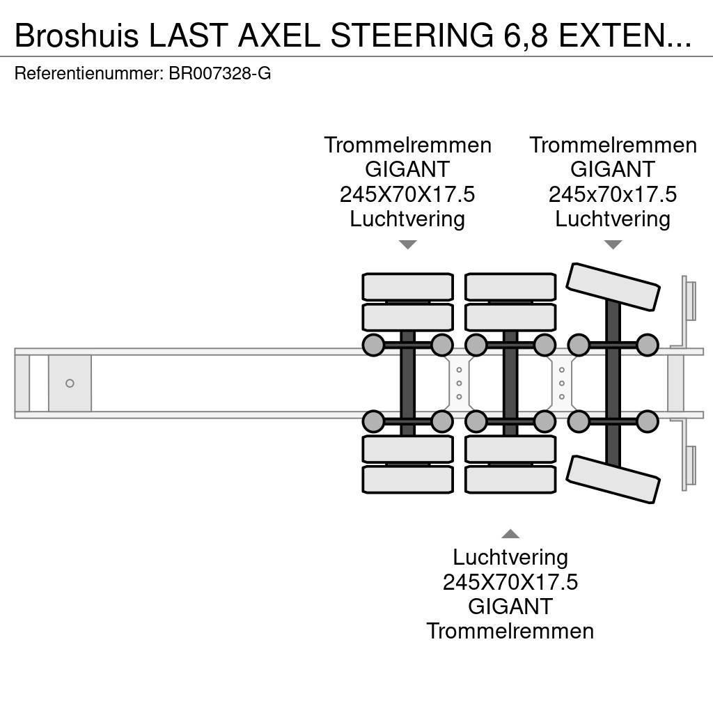 Broshuis LAST AXEL STEERING 6,8 EXTENDABLE Semi-remorca agabaritica