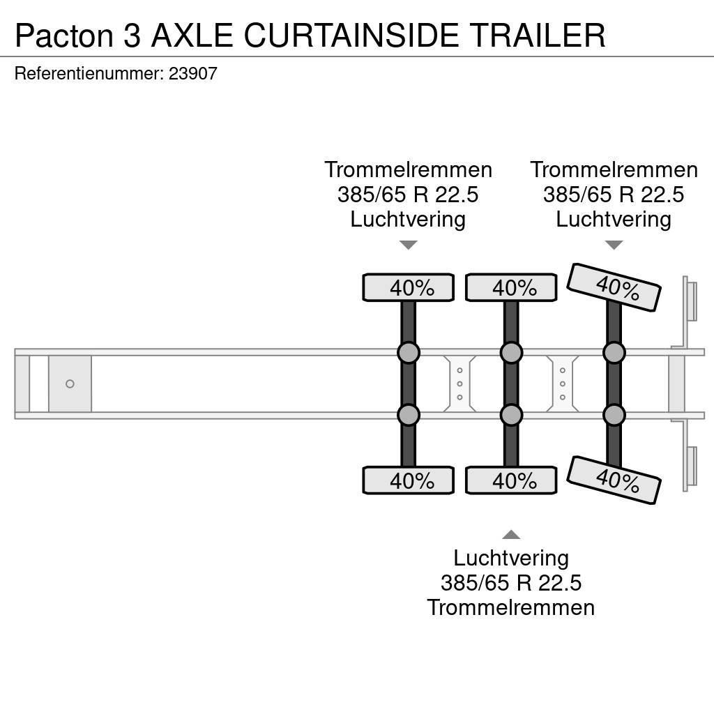 Pacton 3 AXLE CURTAINSIDE TRAILER Semi-remorca speciala