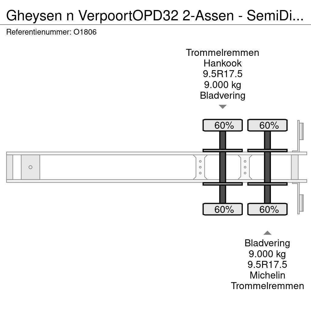  Gheysen n Verpoort OPD32 2-Assen - SemiDieplader - Semi-remorca agabaritica
