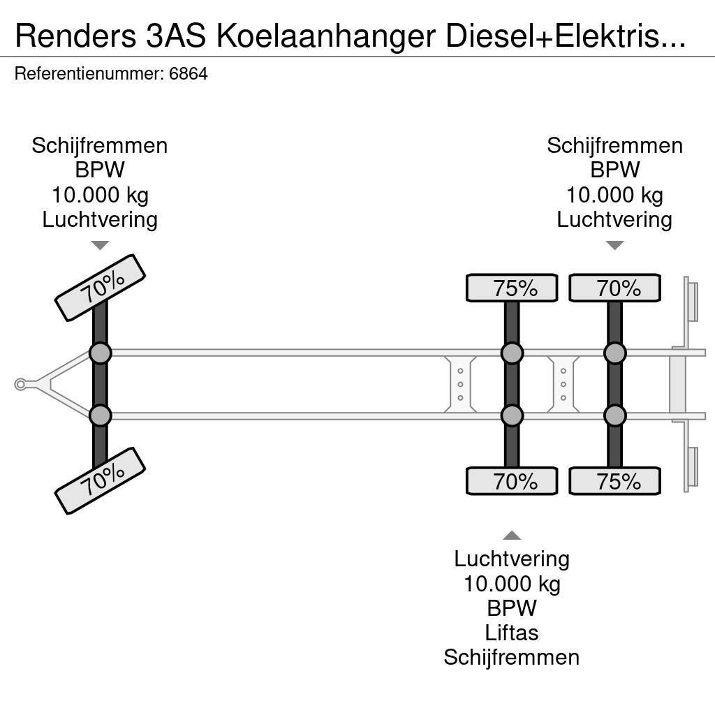 Renders 3AS Koelaanhanger Diesel+Elektrisch 10T assen Remorci frigorifice