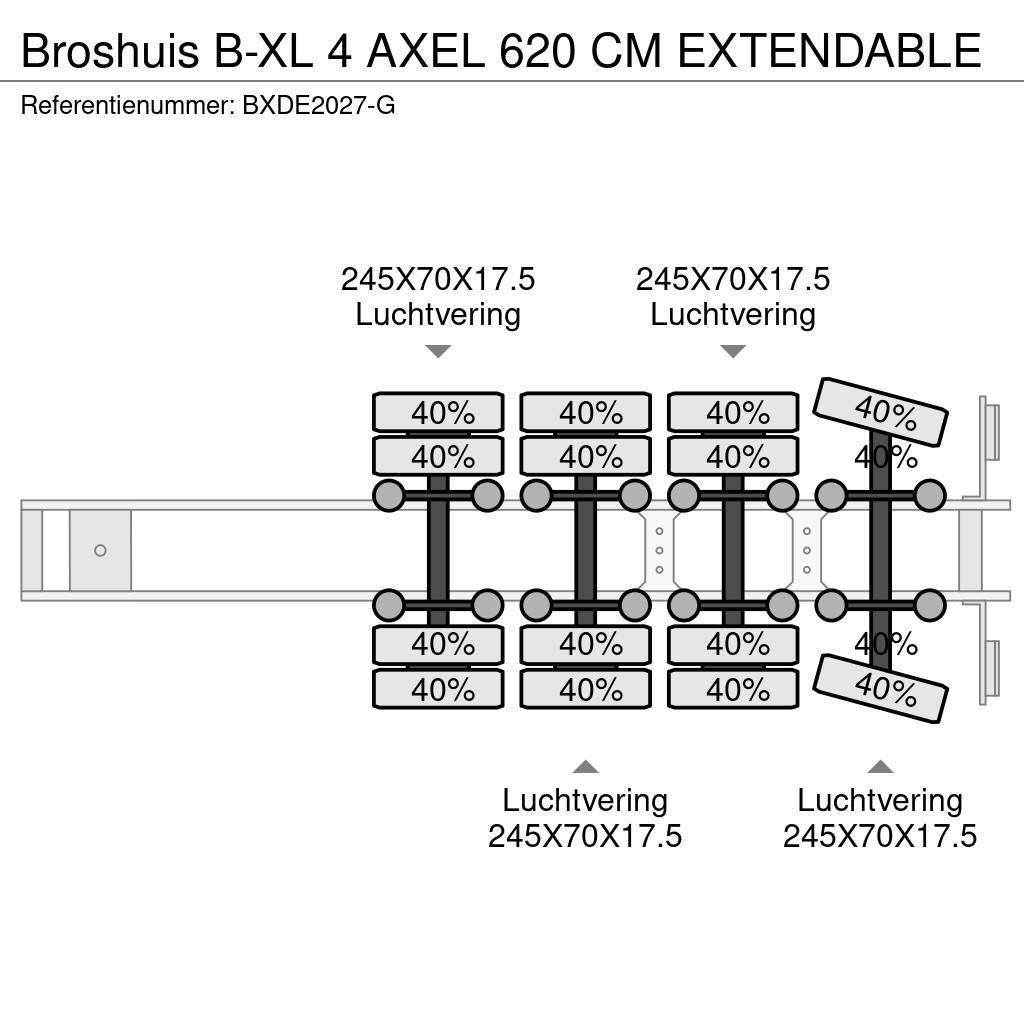 Broshuis B-XL 4 AXEL 620 CM EXTENDABLE Semi-remorca agabaritica