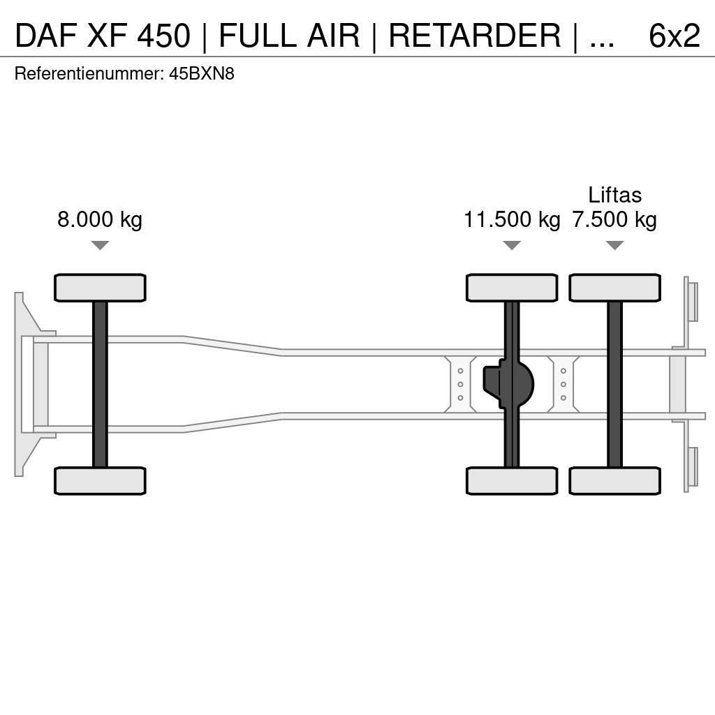 DAF XF 450 | FULL AIR | RETARDER | MACHINE LOW LOADER Transportatoare vehicule