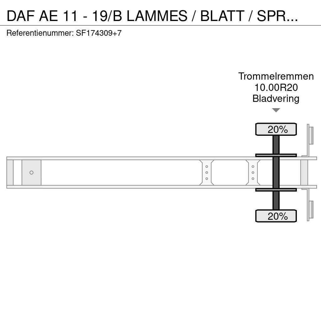 DAF AE 11 - 19/B LAMMES / BLATT / SPRING / FREINS TAMB Semi-remorca speciala