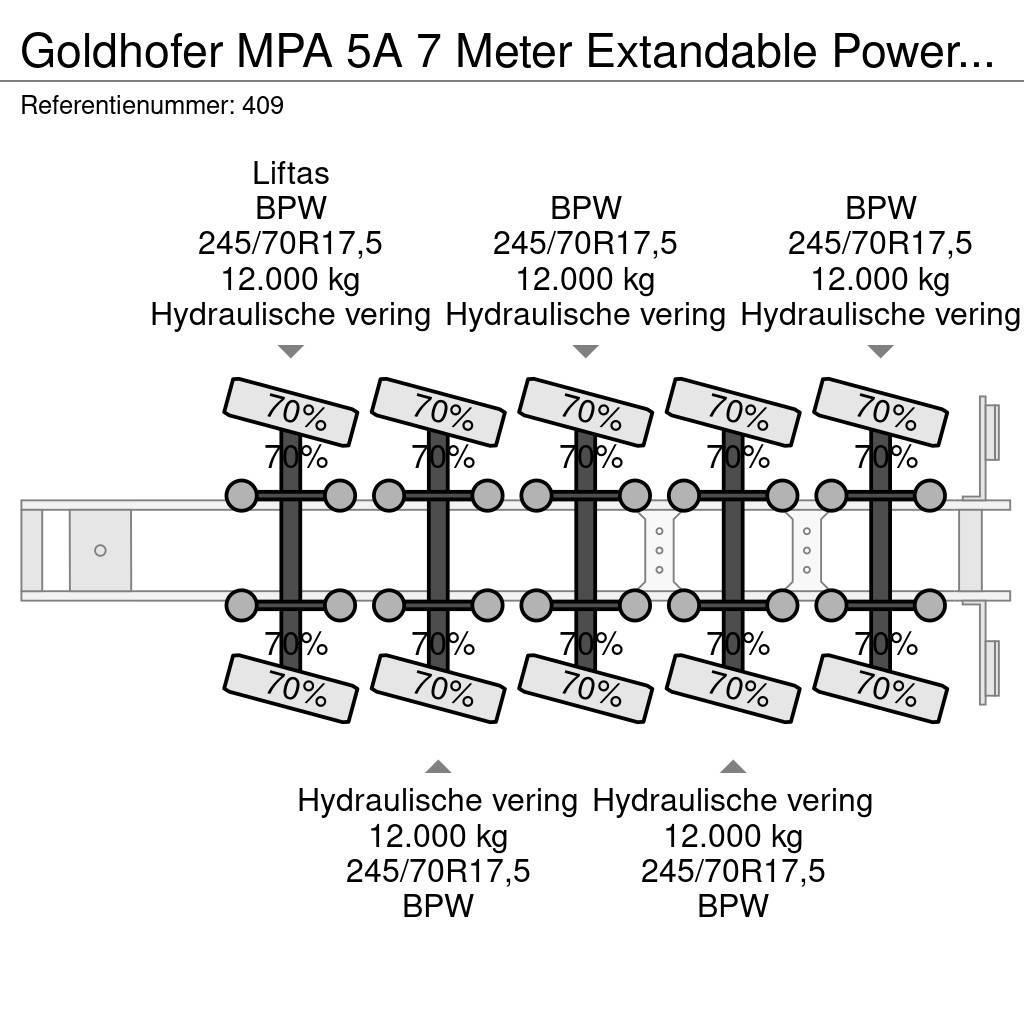 Goldhofer MPA 5A 7 Meter Extandable Powersteering Liftaxle 1 Semi-remorca agabaritica