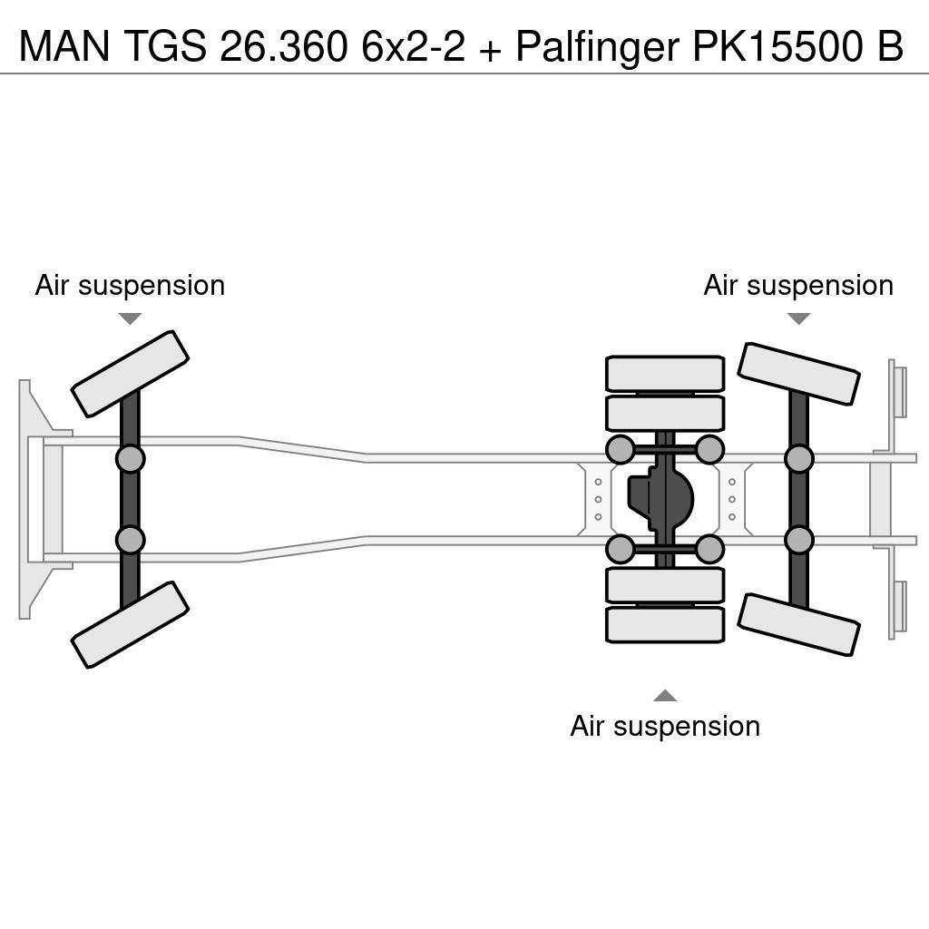 MAN TGS 26.360 6x2-2 + Palfinger PK15500 B Macara pentru orice teren