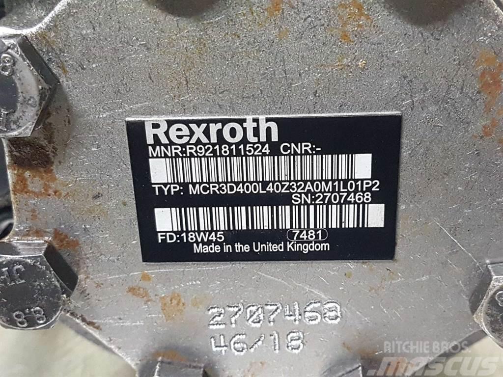 Rexroth MCR3D400L40Z32-R921811524-Wheel motor/Radmotor Hidraulice
