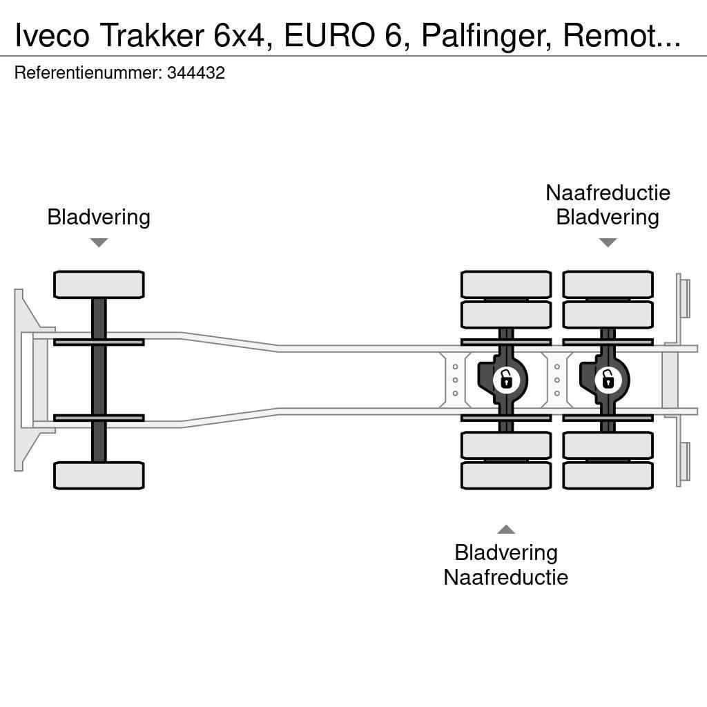 Iveco Trakker 6x4, EURO 6, Palfinger, Remote, Steel susp Camioane platforma/prelata