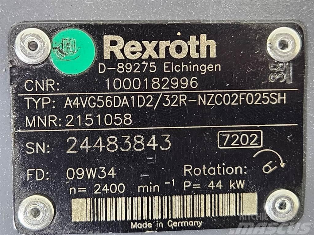 Kramer 1000182996-Rexroth A4VG56DA1D2/32R-Drive pump Hidraulice