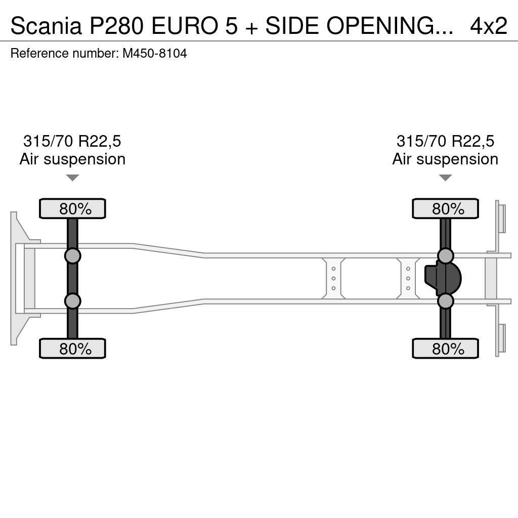 Scania P280 EURO 5 + SIDE OPENING BOX + CARRIER SUPRA 850 Camion cu control de temperatura