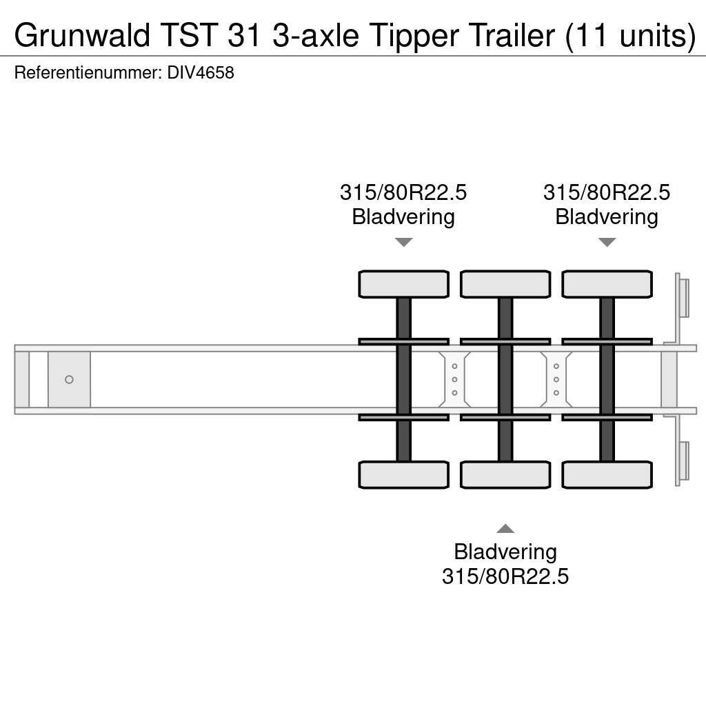 Grunwald TST 31 3-axle Tipper Trailer (11 units) Semi-remorca Basculanta