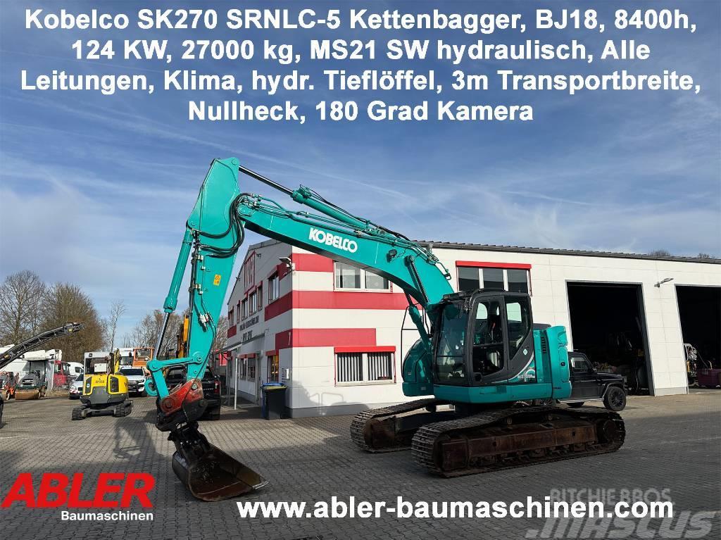 Kobelco SK270 SRNLC-5 Kettenbagger Kurzheck MS21 Klima Excavatoare pe senile