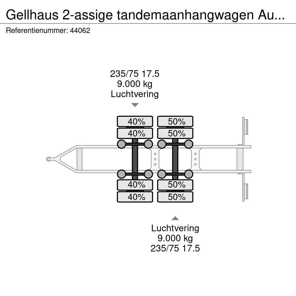  GELLHAUS 2-assige tandemaanhangwagen Ausziehbar Pick up/Prelata