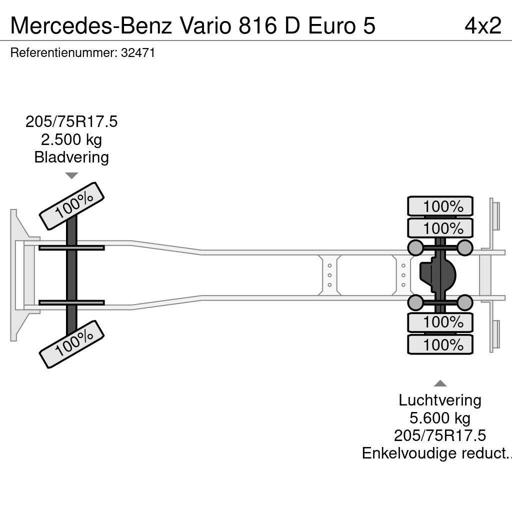 Mercedes-Benz Vario 816 D Euro 5 Camion de deseuri