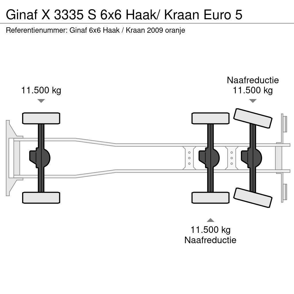 Ginaf X 3335 S 6x6 Haak/ Kraan Euro 5 Camion cu carlig de ridicare