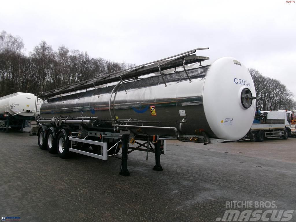 Magyar Chemical tank inox 22.5 m3 / 1 comp ADR 29-05-2024 Cisterna semi-remorci