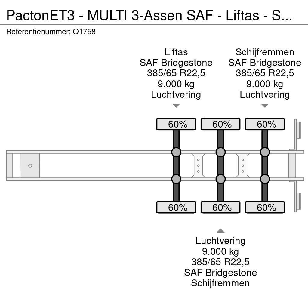 Pacton ET3 - MULTI 3-Assen SAF - Liftas - Schijfremmen - Camion cu semi-remorca cu incarcator