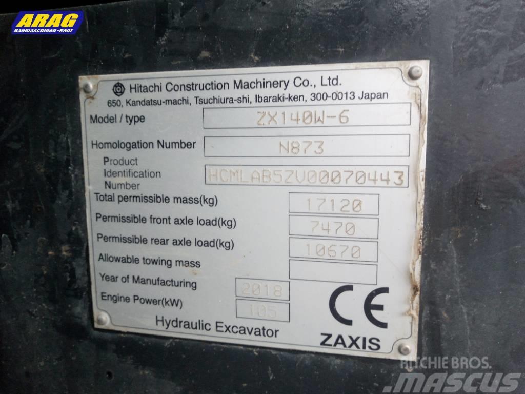 Hitachi ZX 140 W-6 Excavatoare cu roti