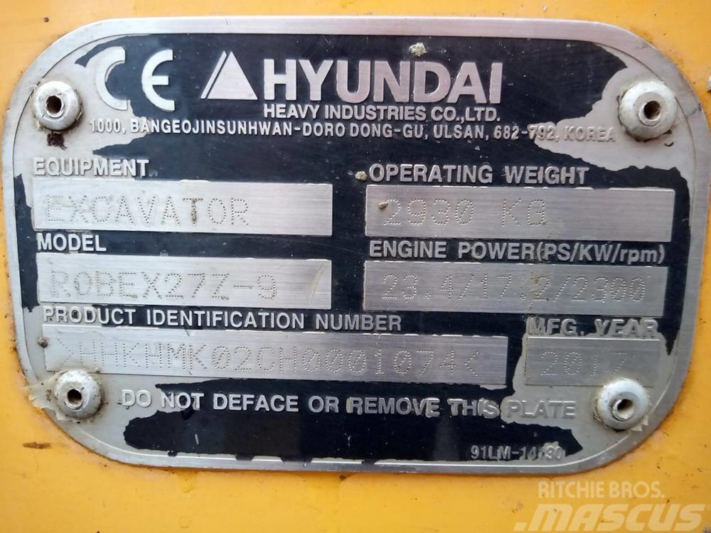 Hyundai Robex 27Z-9 Mini excavatoare < 7t