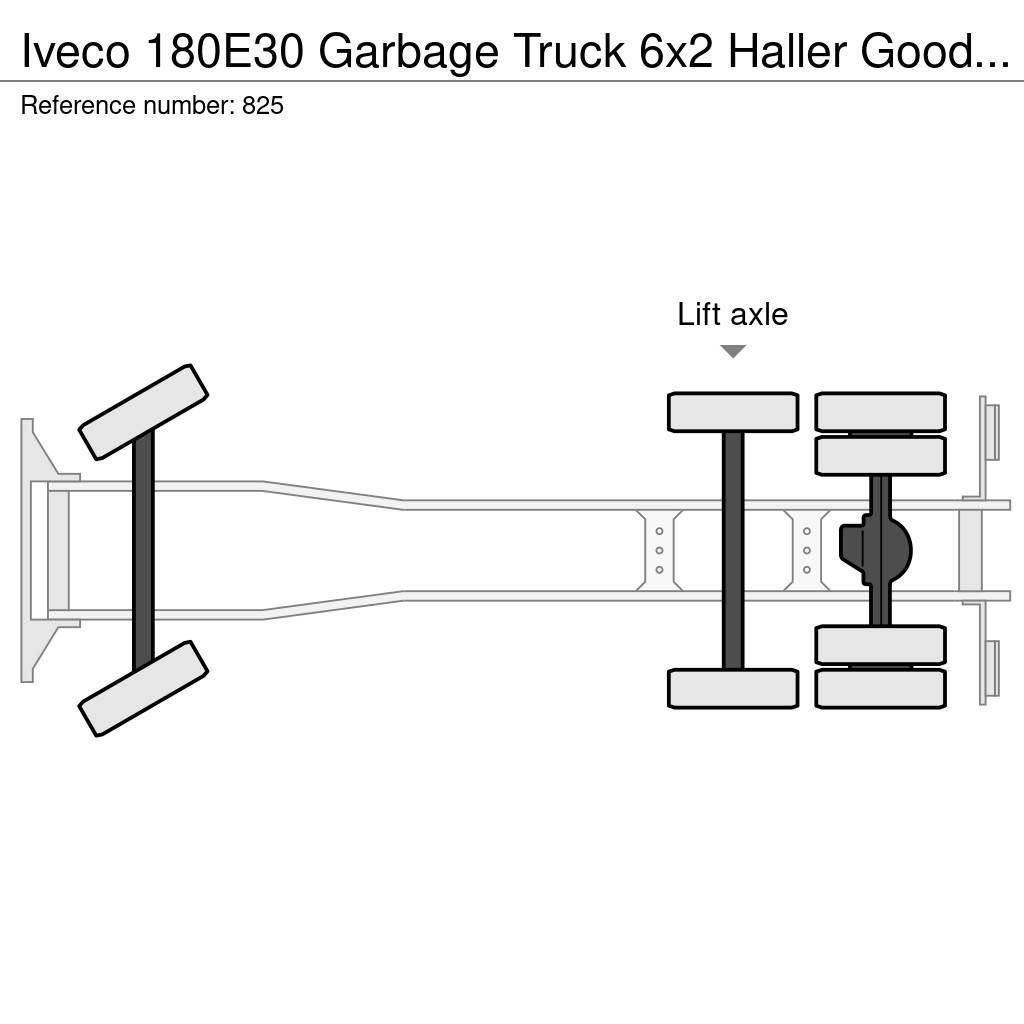 Iveco 180E30 Garbage Truck 6x2 Haller Good Condition Camion de deseuri