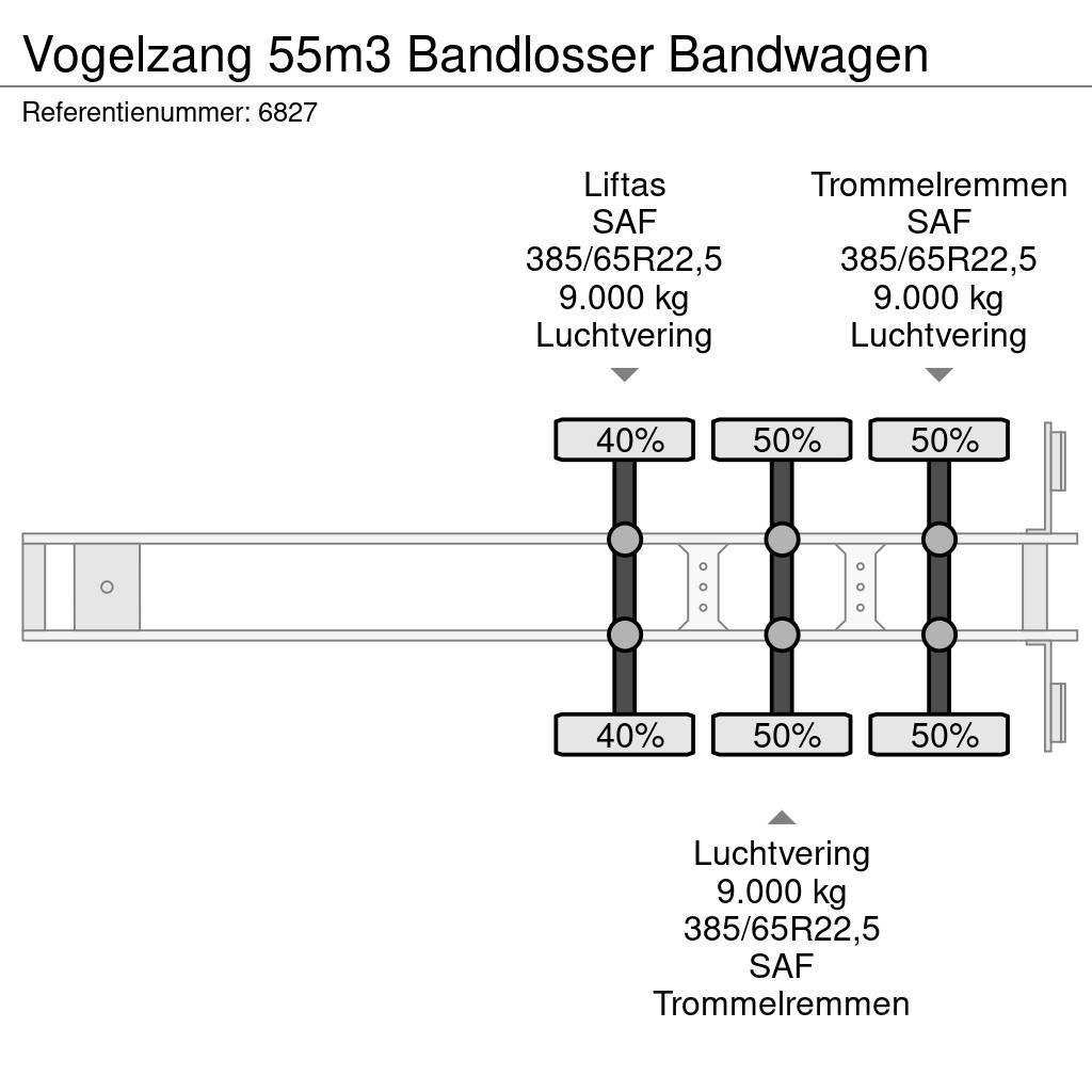 Vogelzang 55m3 Bandlosser Bandwagen Alte semi-remorci