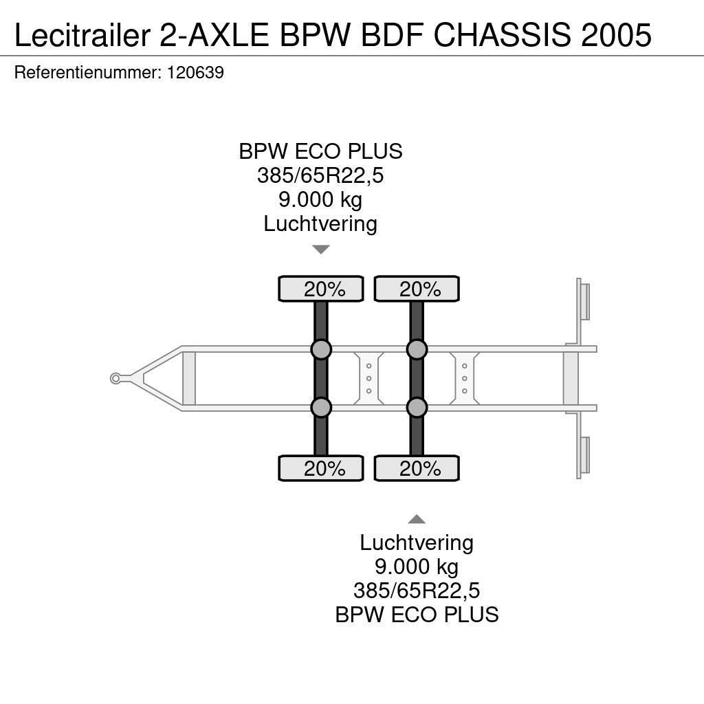 Lecitrailer 2-AXLE BPW BDF CHASSIS 2005 Remorci demontabile
