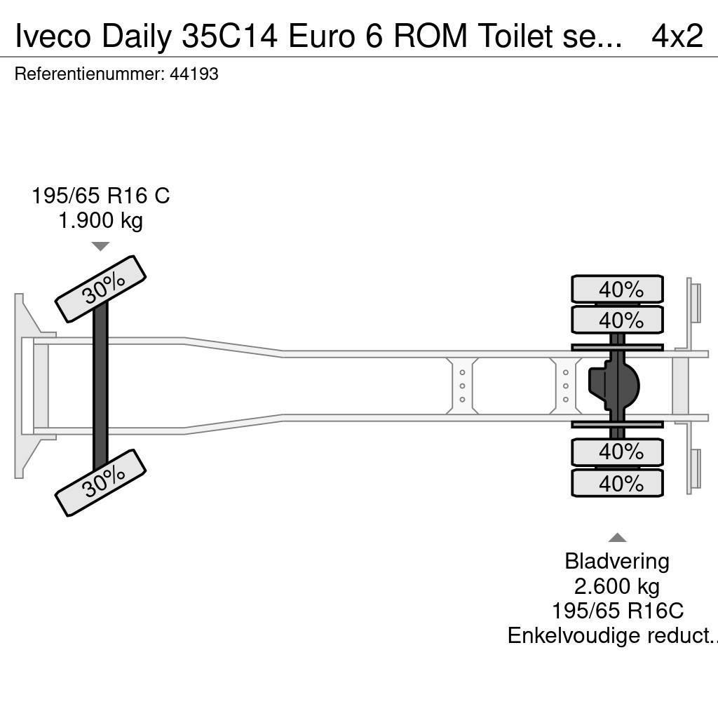 Iveco Daily 35C14 Euro 6 ROM Toilet servicewagen Camion vidanje