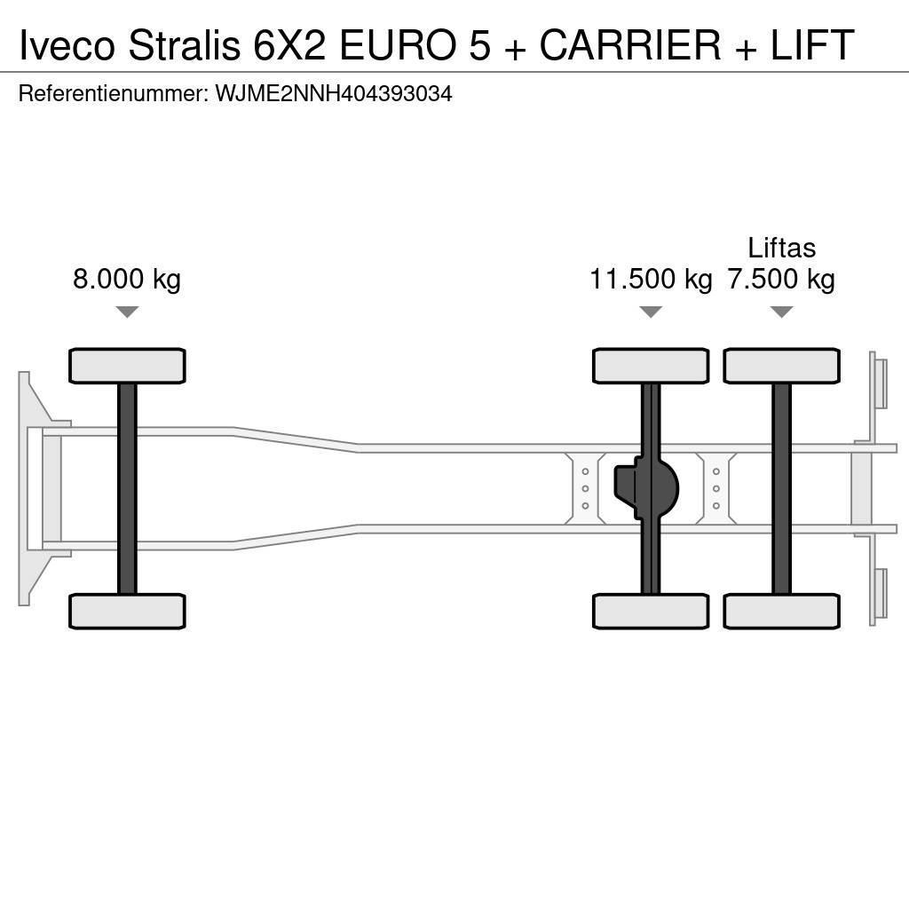 Iveco Stralis 6X2 EURO 5 + CARRIER + LIFT Camion cu control de temperatura