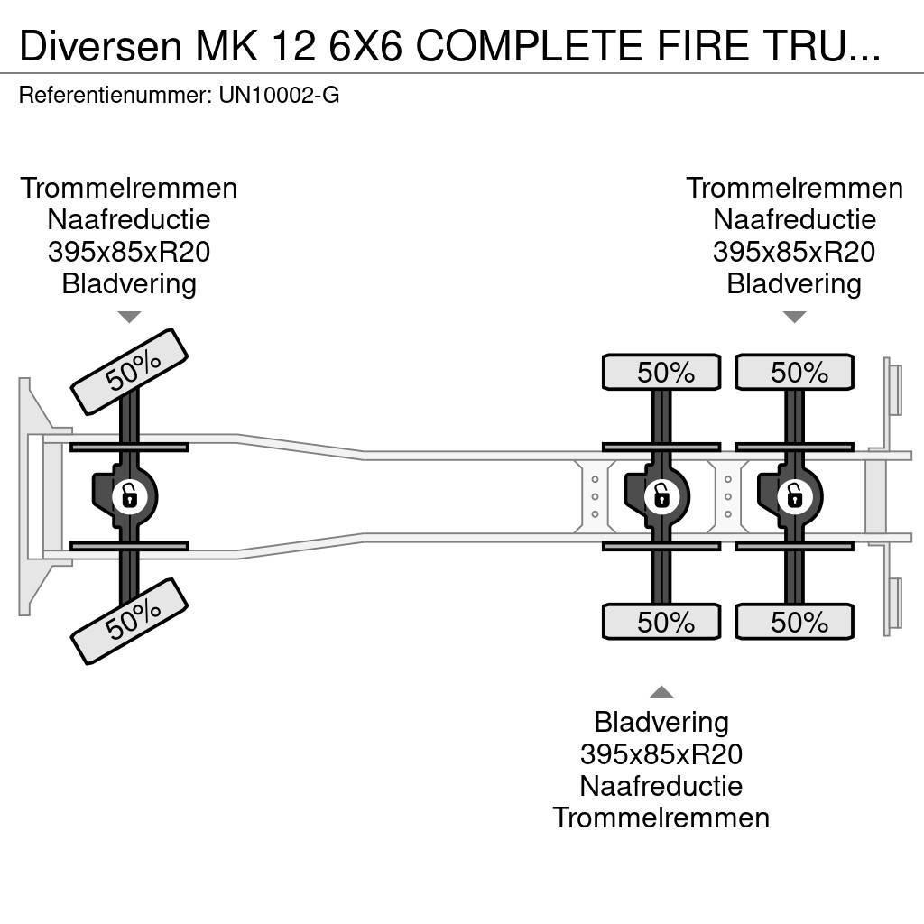  Diversen MK 12 6X6 COMPLETE FIRE TRUCK FULL STEEL Camion de pompier