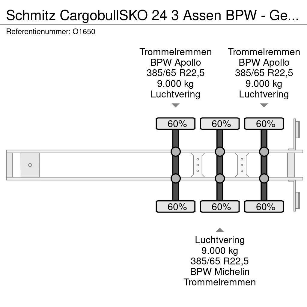 Schmitz Cargobull SKO 24 3 Assen BPW - Gesloten Opbouw - Gegalvanise Semi-remorca utilitara