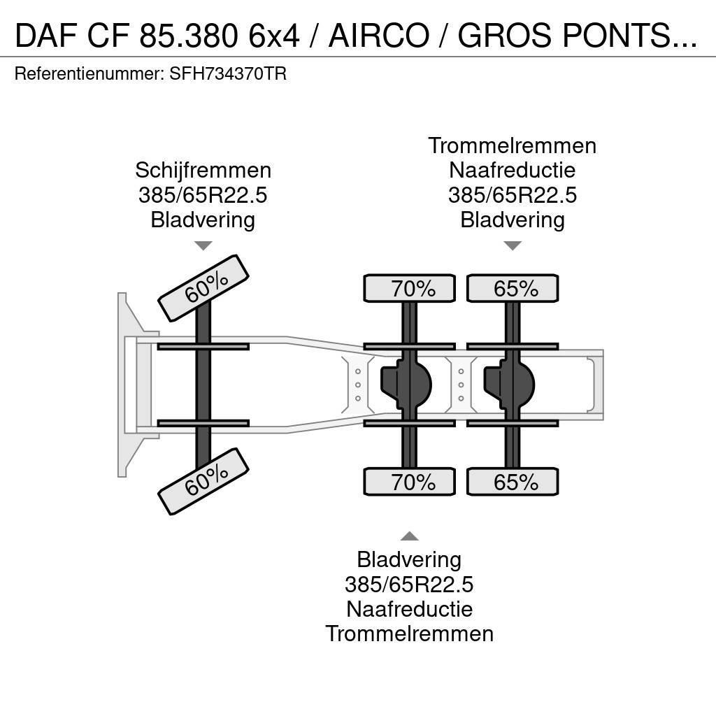 DAF CF 85.380 6x4 / AIRCO / GROS PONTS - BIG AXLES / L Autotractoare