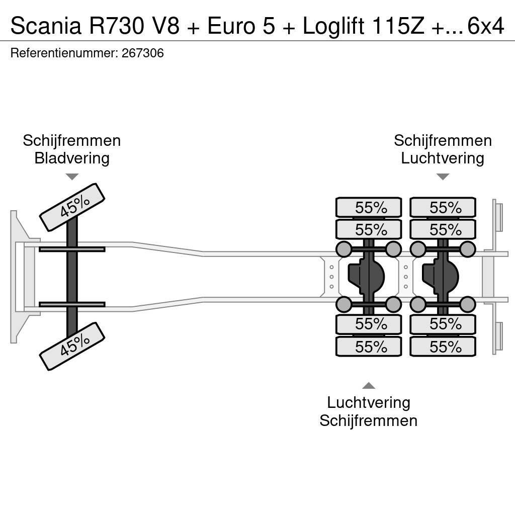 Scania R730 V8 + Euro 5 + Loglift 115Z + 6X4 + DISCOUNTED Macara pentru orice teren