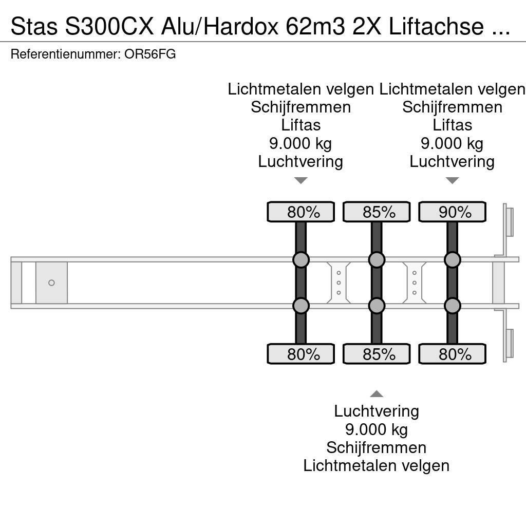 Stas S300CX Alu/Hardox 62m3 2X Liftachse Alcoa LED Semi-remorca Basculanta