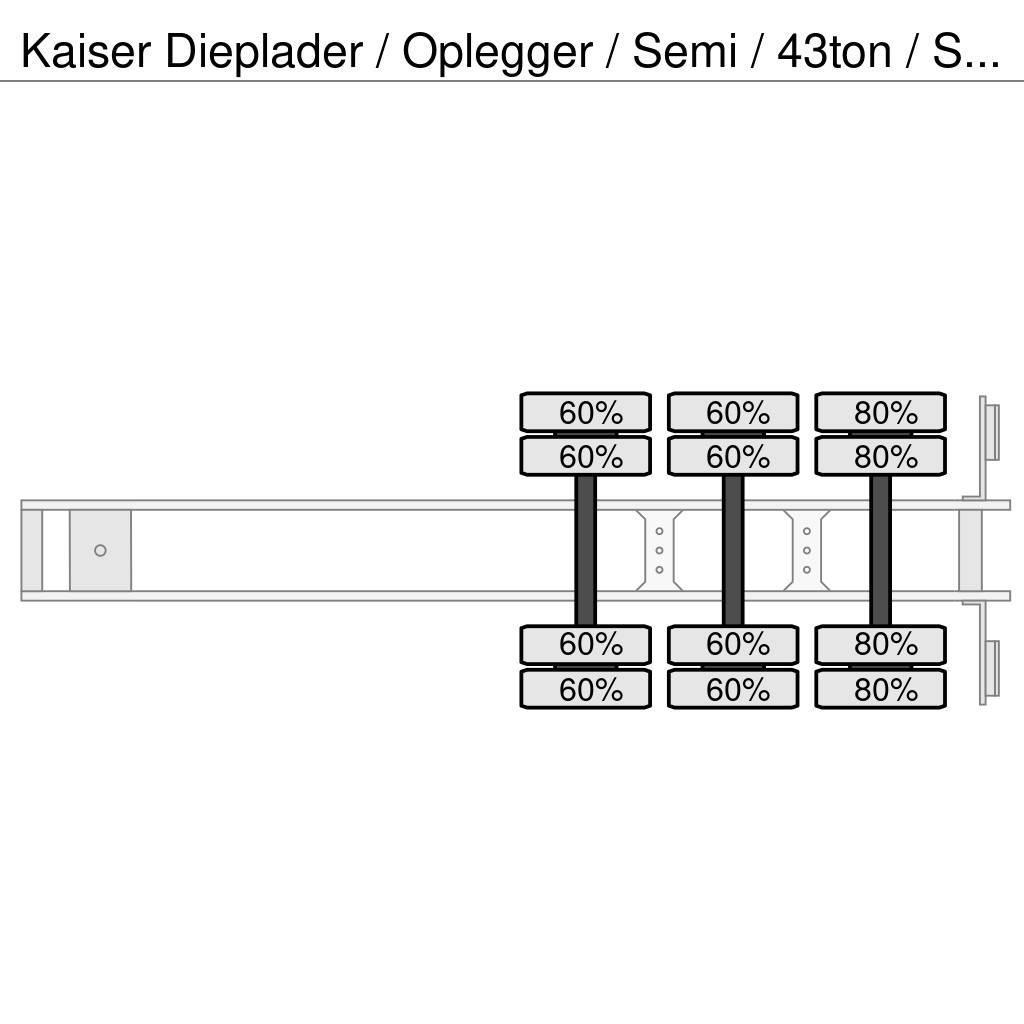 Kaiser Dieplader / Oplegger / Semi / 43ton / Steel Spring Semi-remorca agabaritica