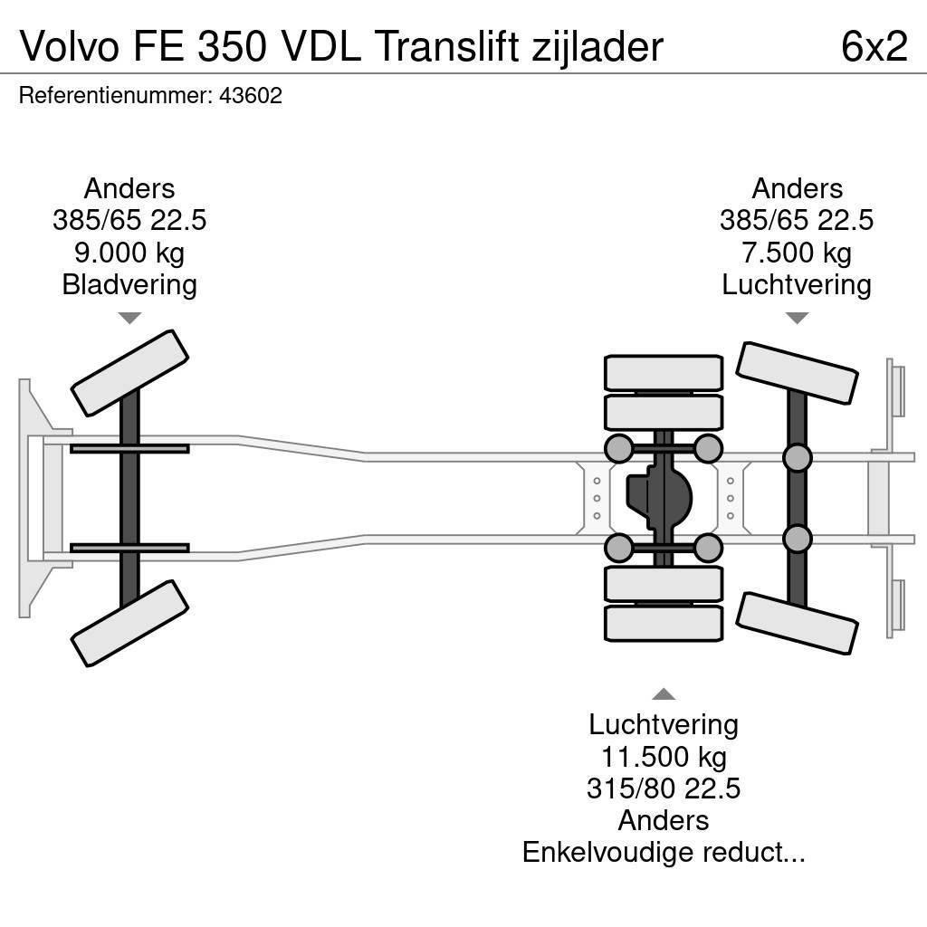Volvo FE 350 VDL Translift zijlader Camion de deseuri