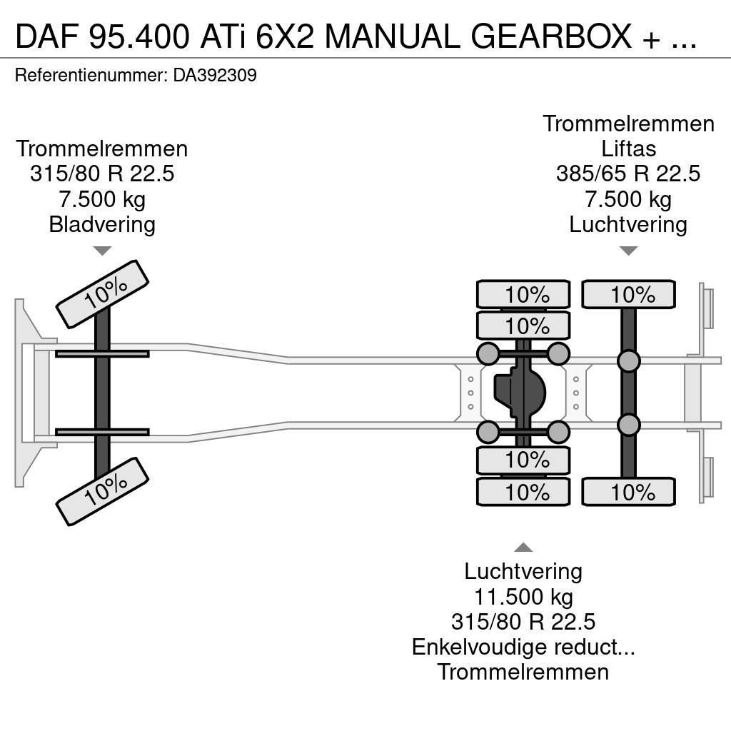 DAF 95.400 ATi 6X2 MANUAL GEARBOX + VOITH RETARDER - 1 Cisterne