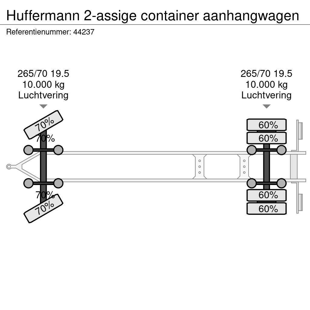 Hüffermann 2-assige container aanhangwagen Remorci cadru de containere