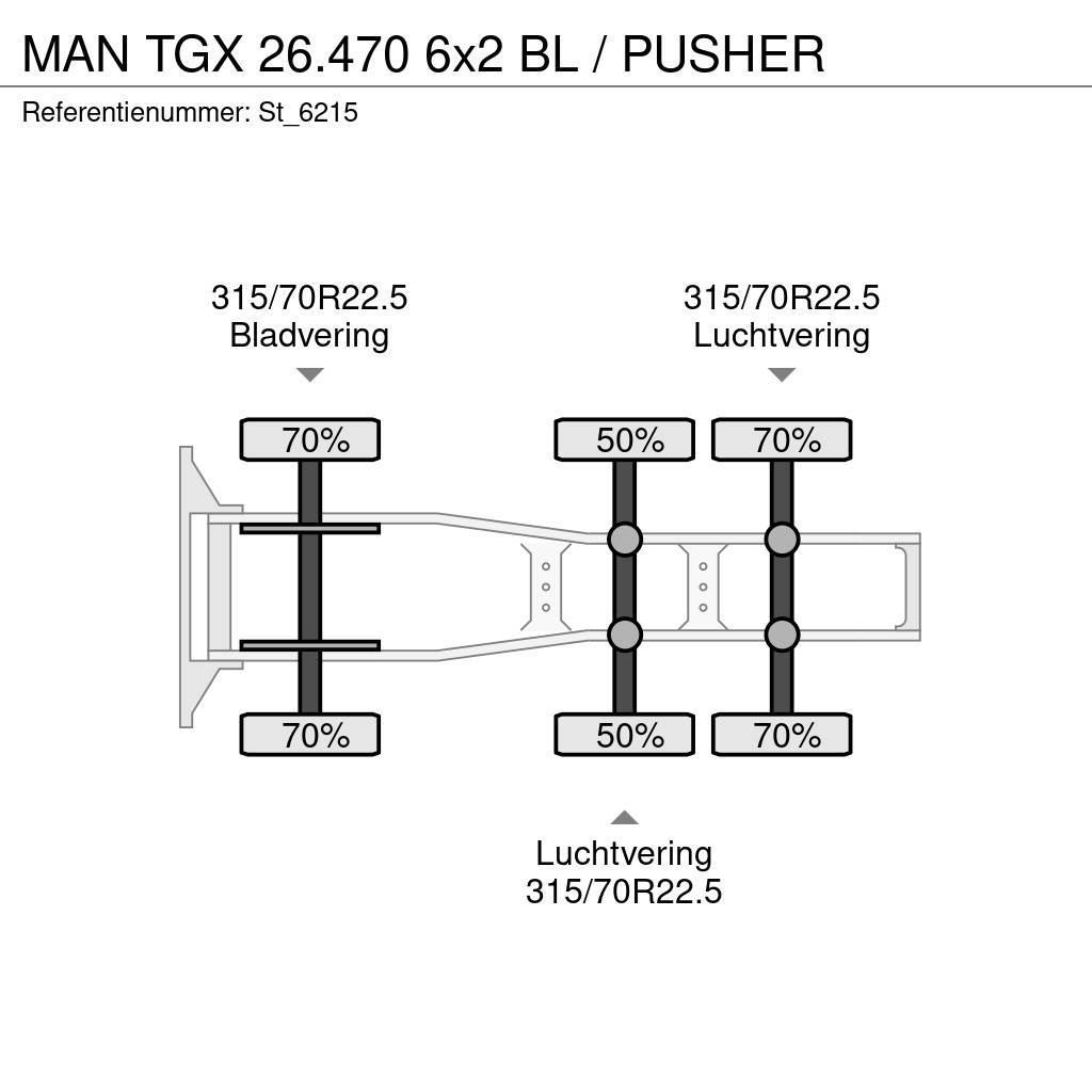 MAN TGX 26.470 6x2 BL / PUSHER Autotractoare