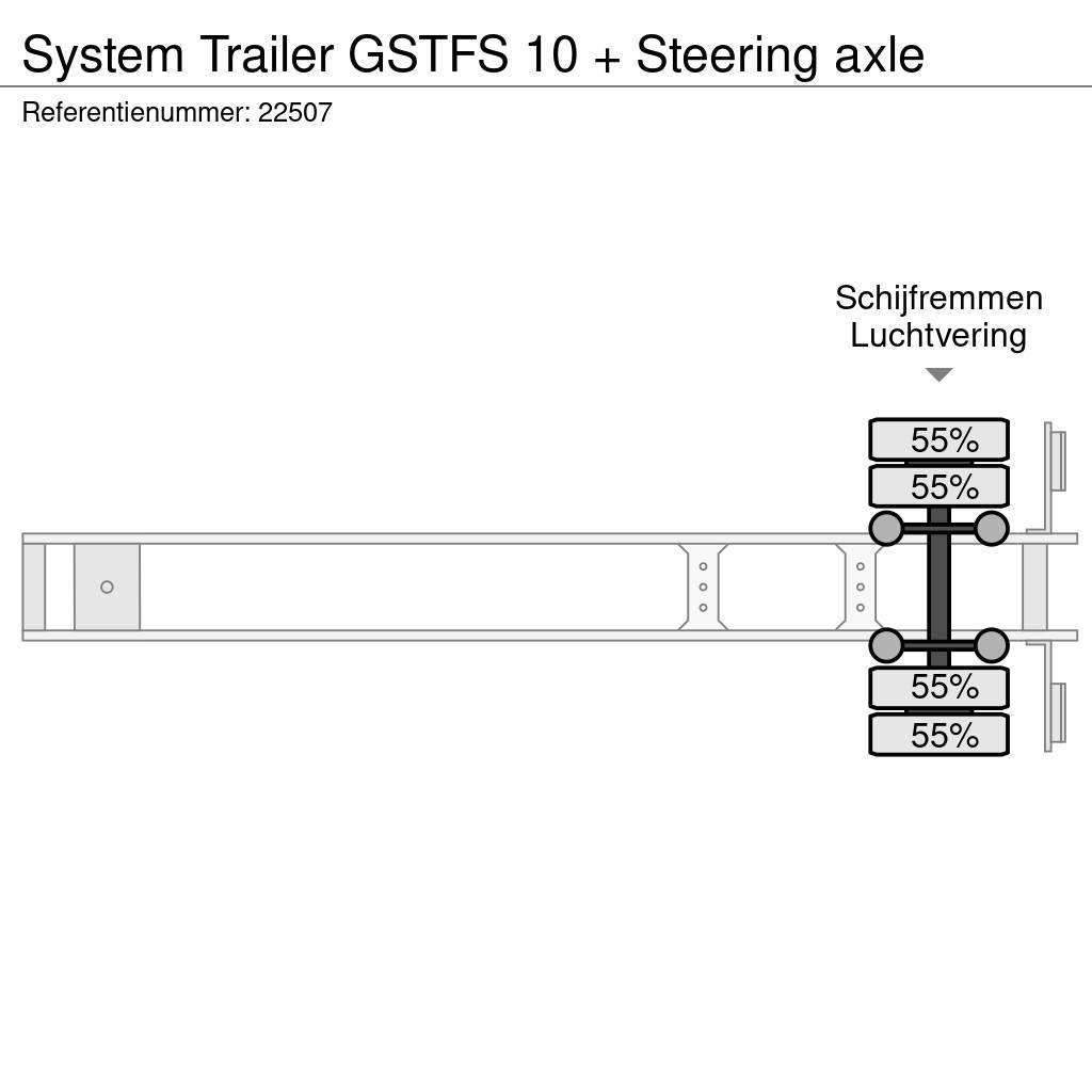  SYSTEM TRAILER GSTFS 10 + Steering axle Semi-remorca utilitara