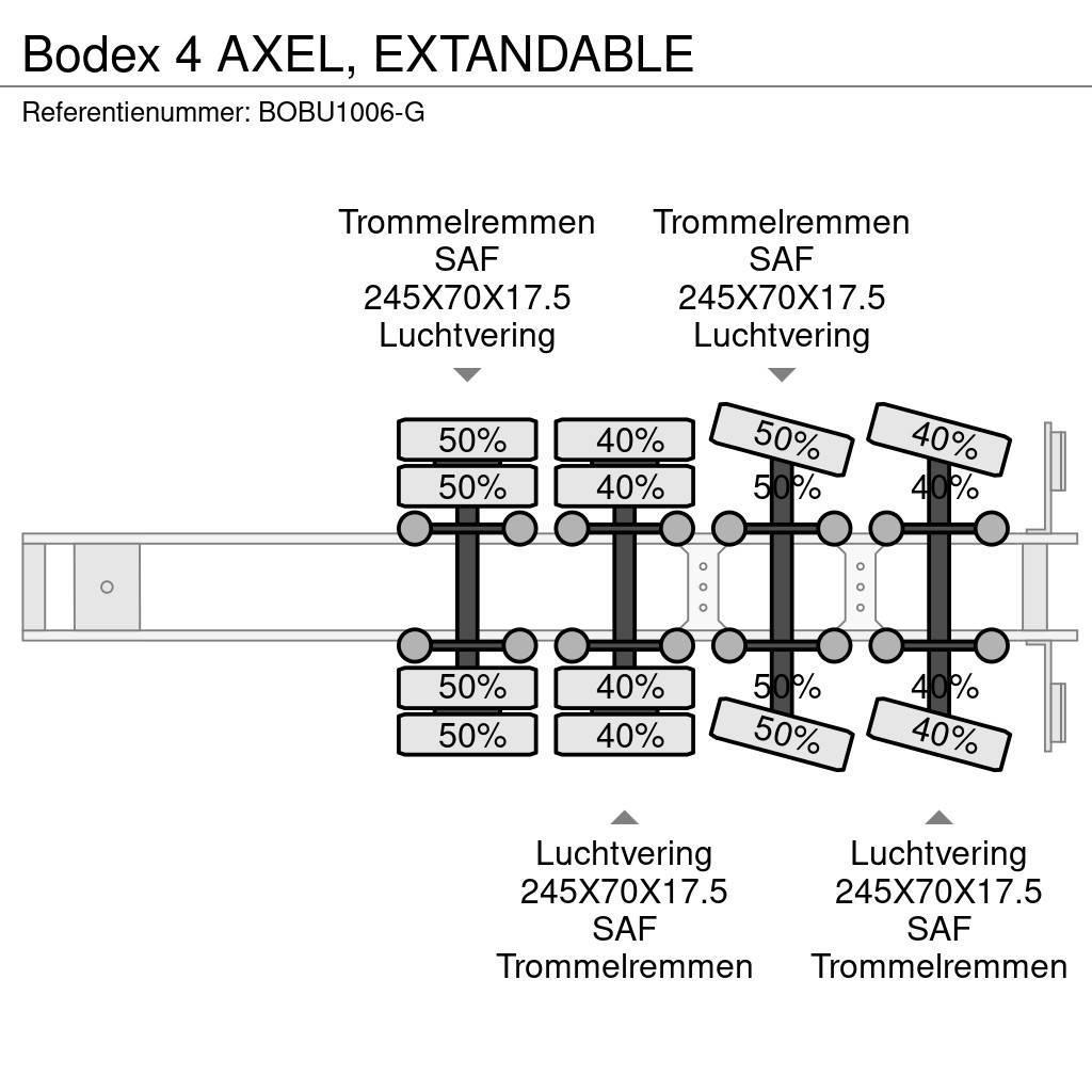 Bodex 4 AXEL,  EXTANDABLE Semi-remorca agabaritica