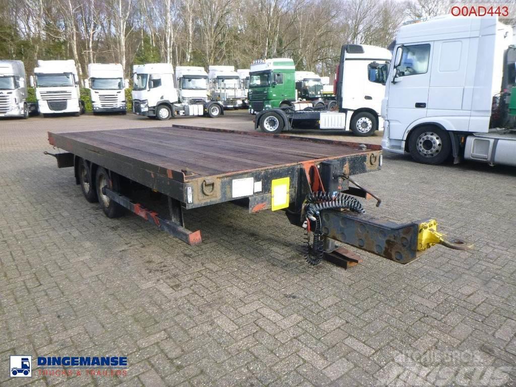  Adcliffe 2-axle drawbar platform trailer 7 t Pick up/Prelata