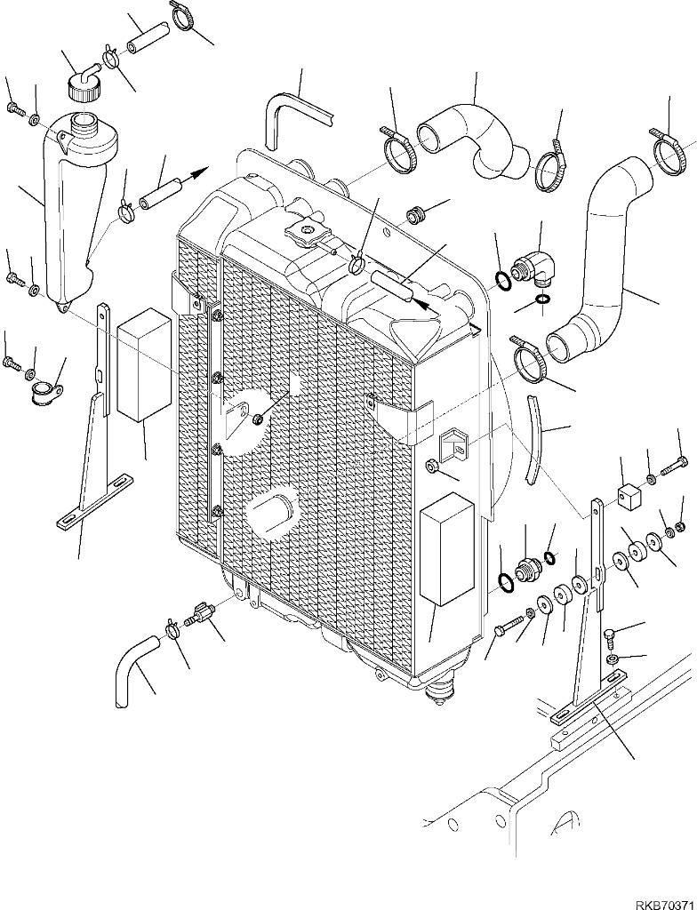 Komatsu - Furtun radiator - 42N0311270 , 42N-03-11270 Radiatoare
