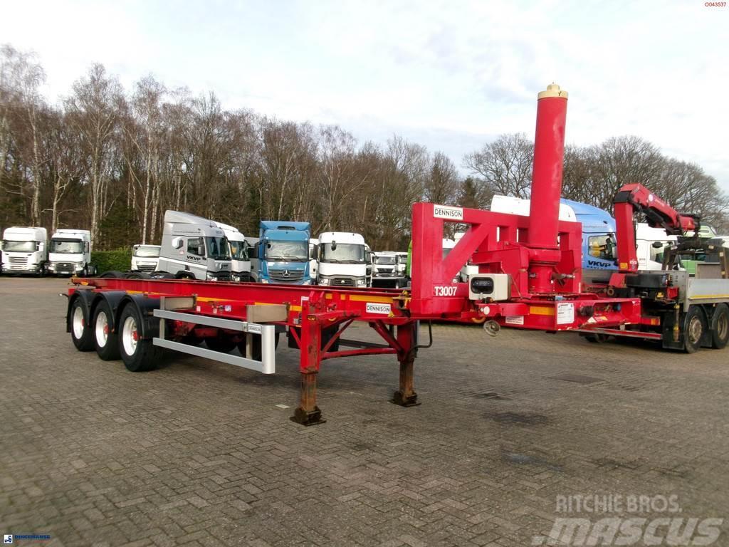 Dennison 3-axle tipping container trailer 30 ft. Semi-remorca Basculanta