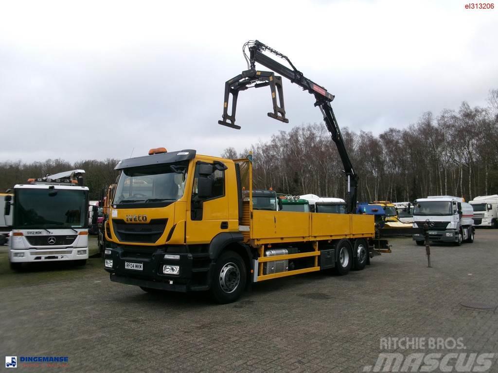 Iveco Stralis 310 6x2 Euro 6 + Atlas 129.3V A11 crane Camioane platforma/prelata