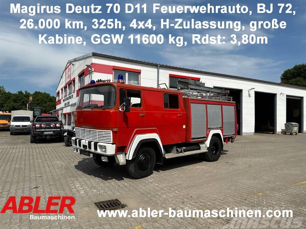 Magirus Deutz 70 D11 Feuerwehrauto 4x4 H-Zulassung Autocamioane