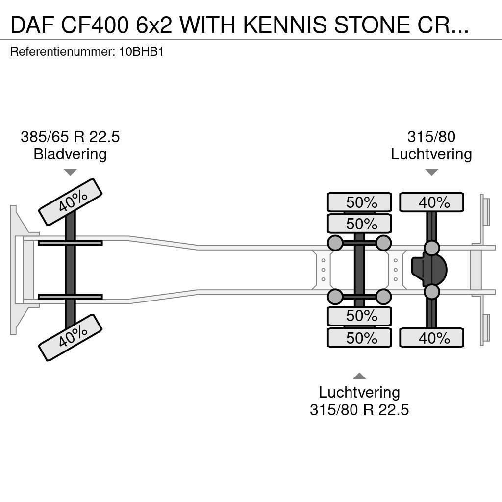DAF CF400 6x2 WITH KENNIS STONE CRANE EURO 6 Macara pentru orice teren